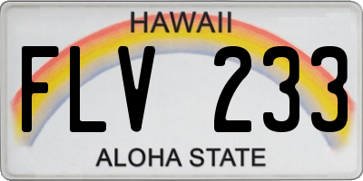 HI license plate FLV233