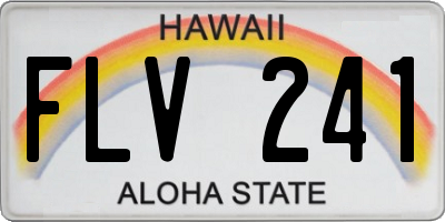 HI license plate FLV241