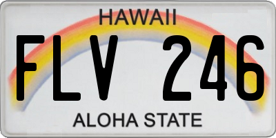 HI license plate FLV246