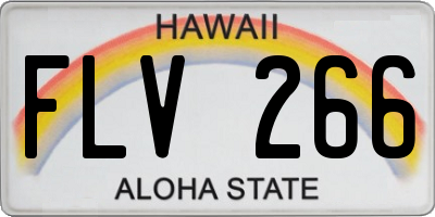 HI license plate FLV266