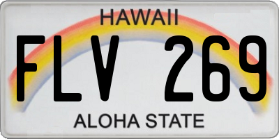 HI license plate FLV269