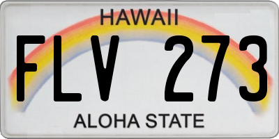 HI license plate FLV273