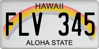 HI license plate FLV345