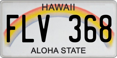 HI license plate FLV368