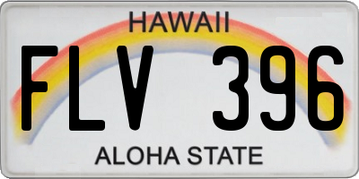 HI license plate FLV396