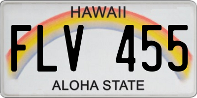 HI license plate FLV455