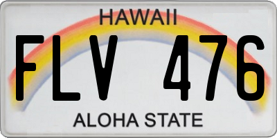 HI license plate FLV476
