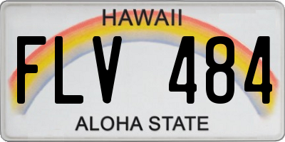 HI license plate FLV484