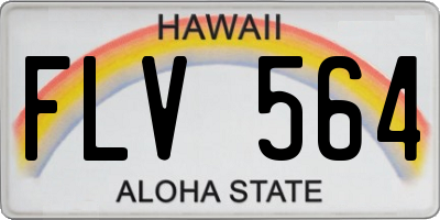 HI license plate FLV564