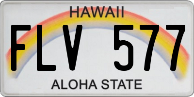HI license plate FLV577