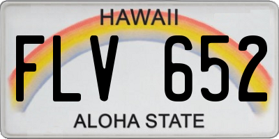 HI license plate FLV652