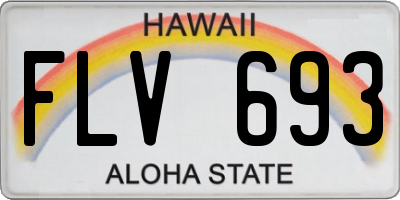HI license plate FLV693
