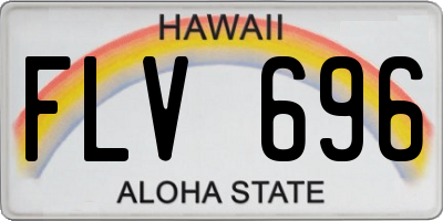HI license plate FLV696