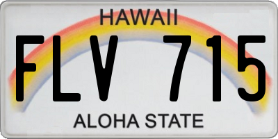 HI license plate FLV715