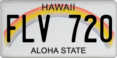 HI license plate FLV720