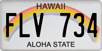 HI license plate FLV734