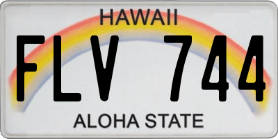 HI license plate FLV744