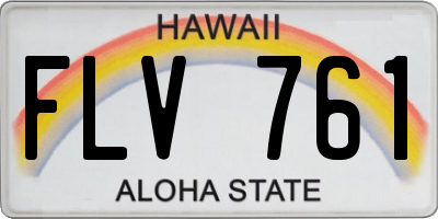 HI license plate FLV761