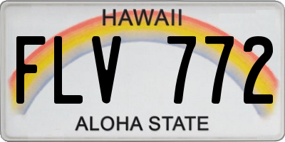 HI license plate FLV772