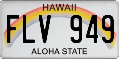 HI license plate FLV949