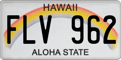 HI license plate FLV962