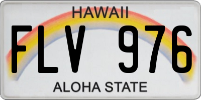 HI license plate FLV976