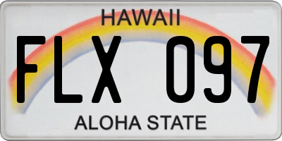 HI license plate FLX097