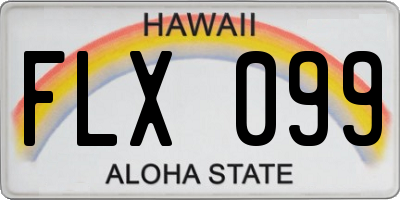 HI license plate FLX099