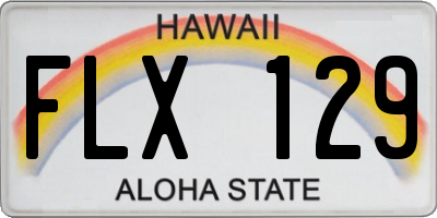 HI license plate FLX129
