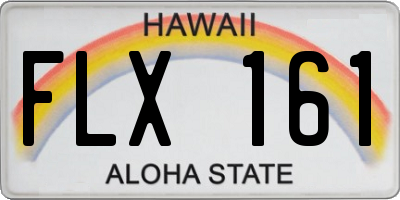 HI license plate FLX161