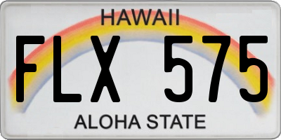 HI license plate FLX575