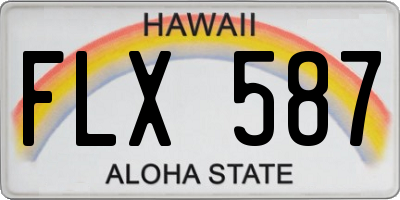 HI license plate FLX587