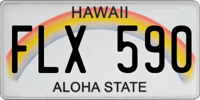 HI license plate FLX590