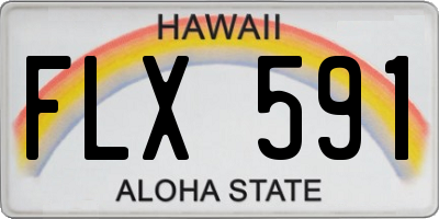 HI license plate FLX591