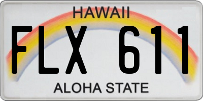 HI license plate FLX611