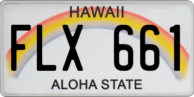 HI license plate FLX661