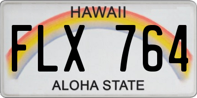 HI license plate FLX764