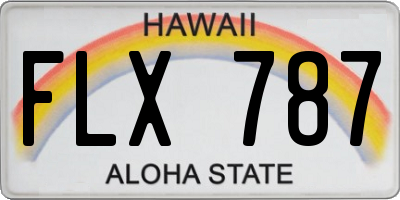 HI license plate FLX787