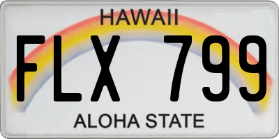 HI license plate FLX799