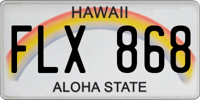 HI license plate FLX868