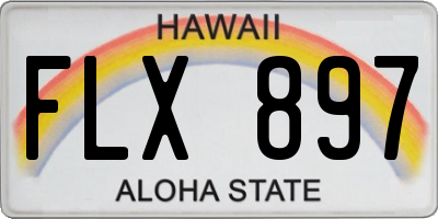 HI license plate FLX897