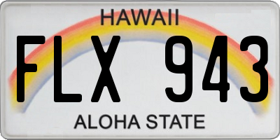 HI license plate FLX943