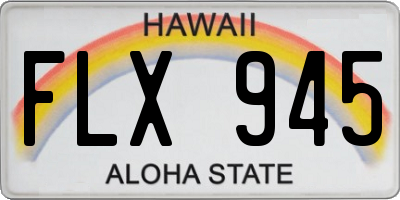 HI license plate FLX945