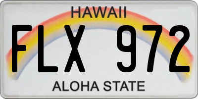 HI license plate FLX972