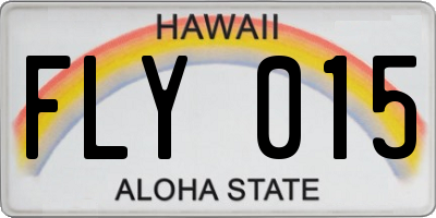 HI license plate FLY015