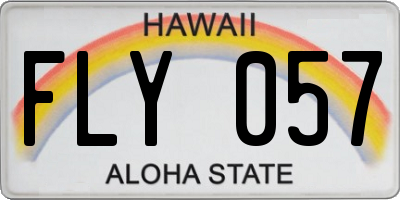 HI license plate FLY057
