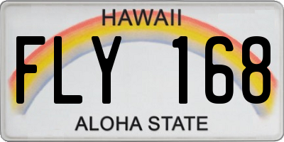 HI license plate FLY168