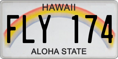 HI license plate FLY174