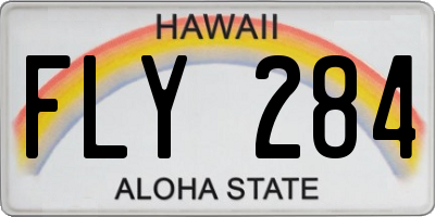 HI license plate FLY284