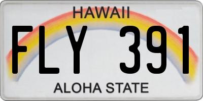 HI license plate FLY391